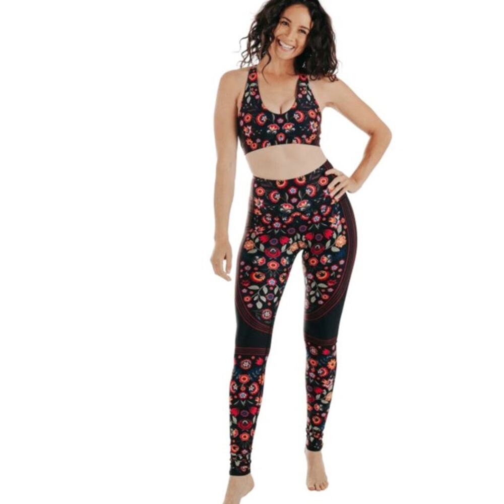Yoga Democracy YD Folklore Eco Printed Yoga Leggings S - Picture 5 of 12